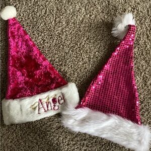Pink Sequin Santa Hat for Kids (2)